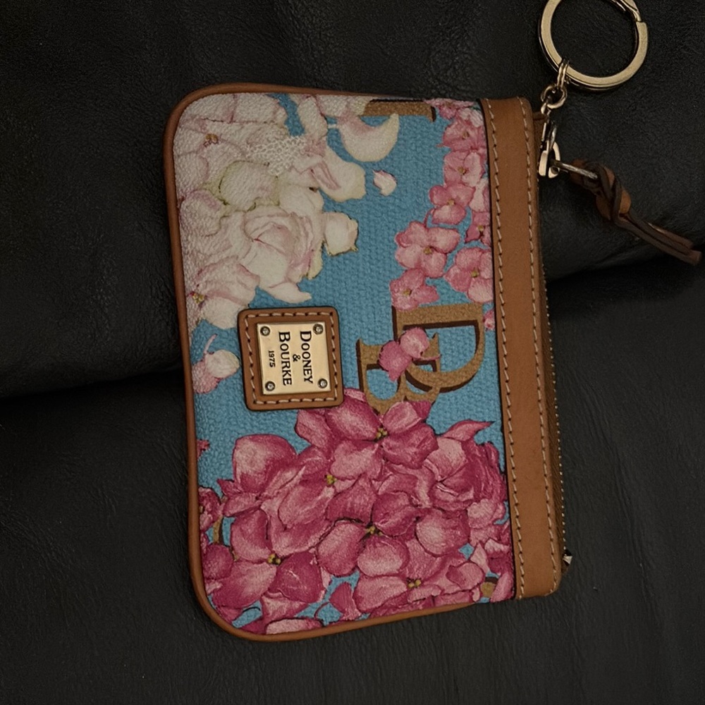 Dooney & Bourke Blue and Pink Floral Wallet